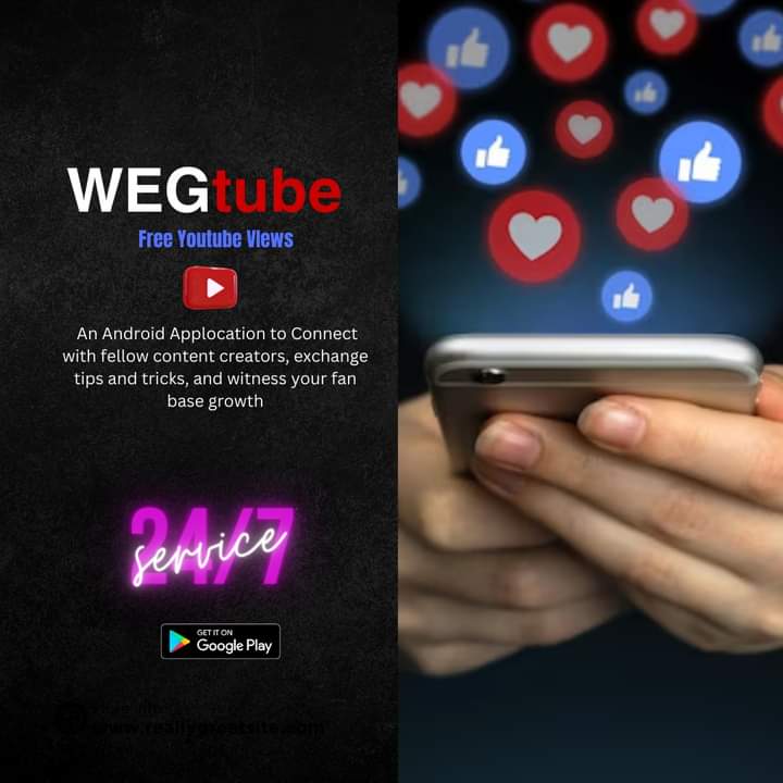 'Unlock Success with WEGTube: Free YouTube Views, Real Results! 📈 
#WEGTube
#YouTubeViews
#YouTubeGrowth
#FreeViews
#VideoMarketing
#ContentCreators
#BoostYourChannel
#VideoPromotion
#YouTubeMarketing
#ContentStrategy