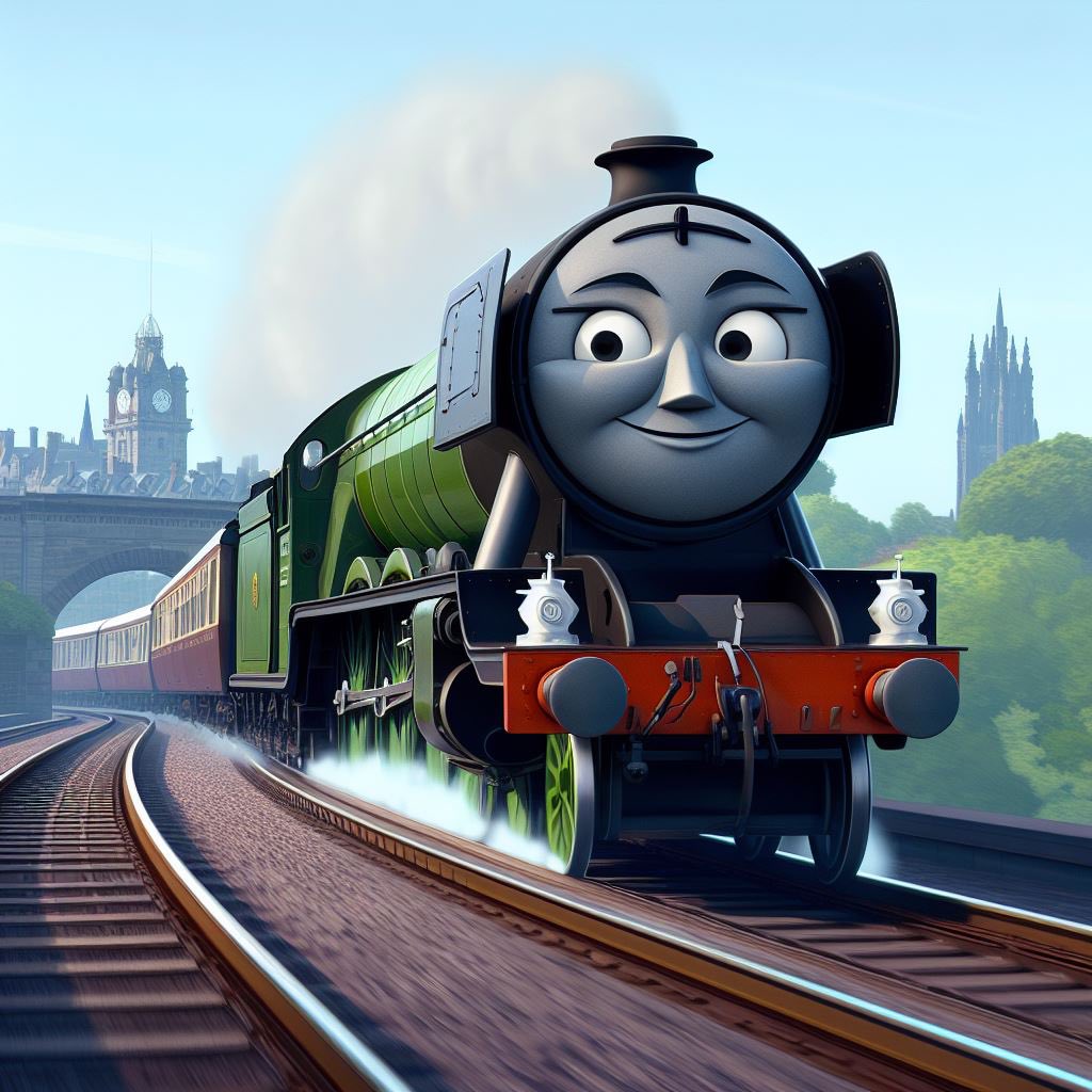 Generating AI images is not - and should never be - considered an alternative to the talented work of a proper artist. However asking it to produce images of East Coast Mainline trains as cartoon characters this morning was a fun distraction.