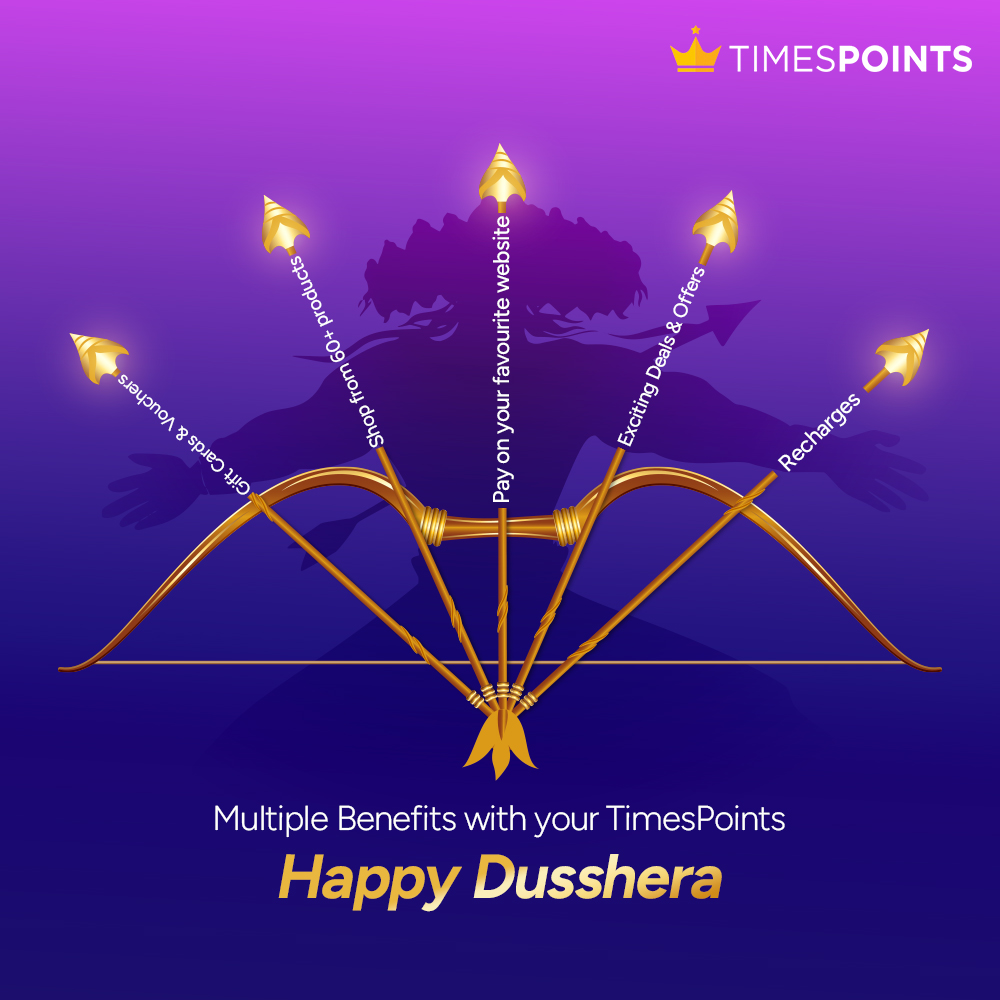 May this Dussehra bring you joy and prosperity!
📷📷 Celebrate with TimesPoints and enjoy multiple benefits. From exclusive discounts to amazing offers, we've got you covered this festive season. Happy Dussehra! 📷📷
@timesinternet

#HappyDussehra #TimesPoints #festivebenefits