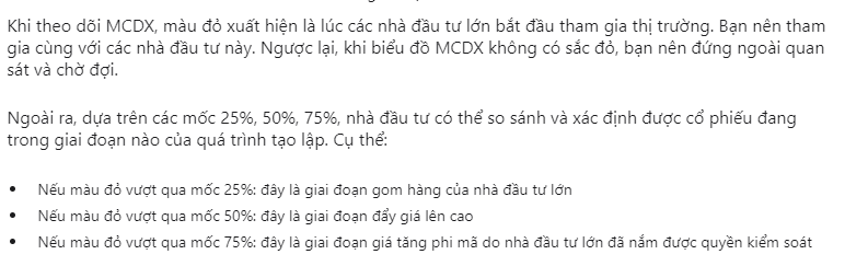 Hoangsen55's tweet photo. Chỉ báo MCDX là gì?
Chỉ báo MCDX (Multi Color Dragon Extended) là công cụ phản ánh dòng tiền tạo lập trên thị trường. Thông qua đó, nhà đầu tư có thể nhận biết được xu hướng dòng tiền đầu tư vào cổ phiếu và đưa ra quyết định đầu tư phù hợp.
#mcdx #dautu https://t.co/azfuI4namM