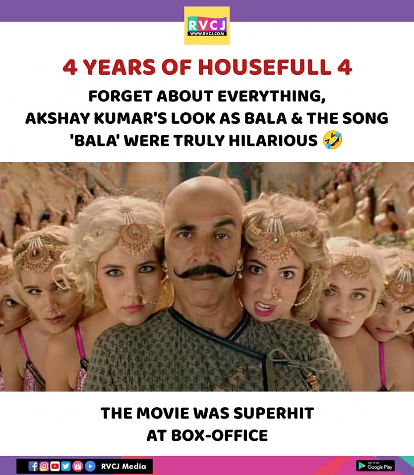 4 years of Housefull 4

#housefull4 #akshaykumar #rvcjinsta #rvcjmovies @akshaykumar