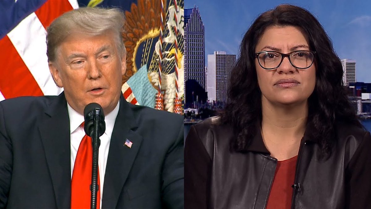 TaraBull's tweet photo. President Donald Trump calls for the arrest of Rep. Rashida Tlaib for inciting an insurrection at the U.S. Capitol. https://t.co/KCZgLZ3H0B