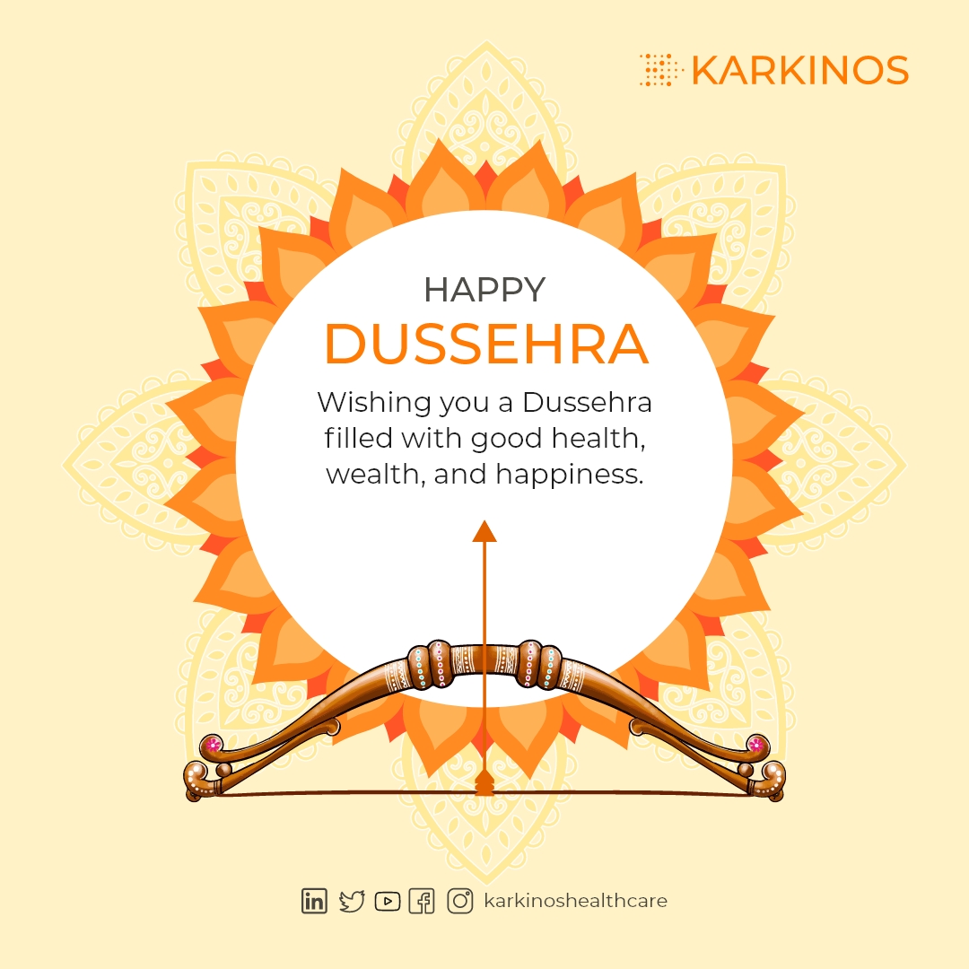 Wishing you a Happy Dussehra! As we celebrate the triumph of good over evil, let's also support the triumph of hope over cancer.

#HappyDussehra #IndianFestivals #ConquerCancer #CancerAwareness #wellness #goodhealth #Wellbeing