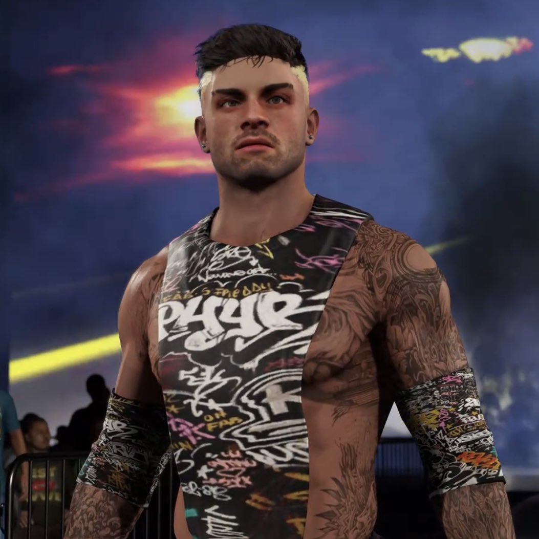 Insurgent2k's tweet photo. Updated Riley Dillon. Tattoos done by the one and only @BigTimeGex, amazing work brother.
#CAWmunity #WWE2k23 #DurtyClub #DCStandUp #Efed @DURTYCLUB https://t.co/xfZ2TU99Di