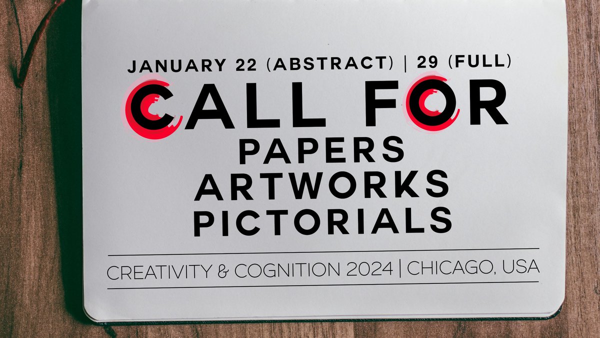 C&amp;C 2024 invites contributions in typical research formats: papers, posters, demos, workshops and tutorials 📄 

and in more sensory, experiential forms: pictorials and artworks 🖼

See the website for more details: cc.acm.org/2024/tentative…