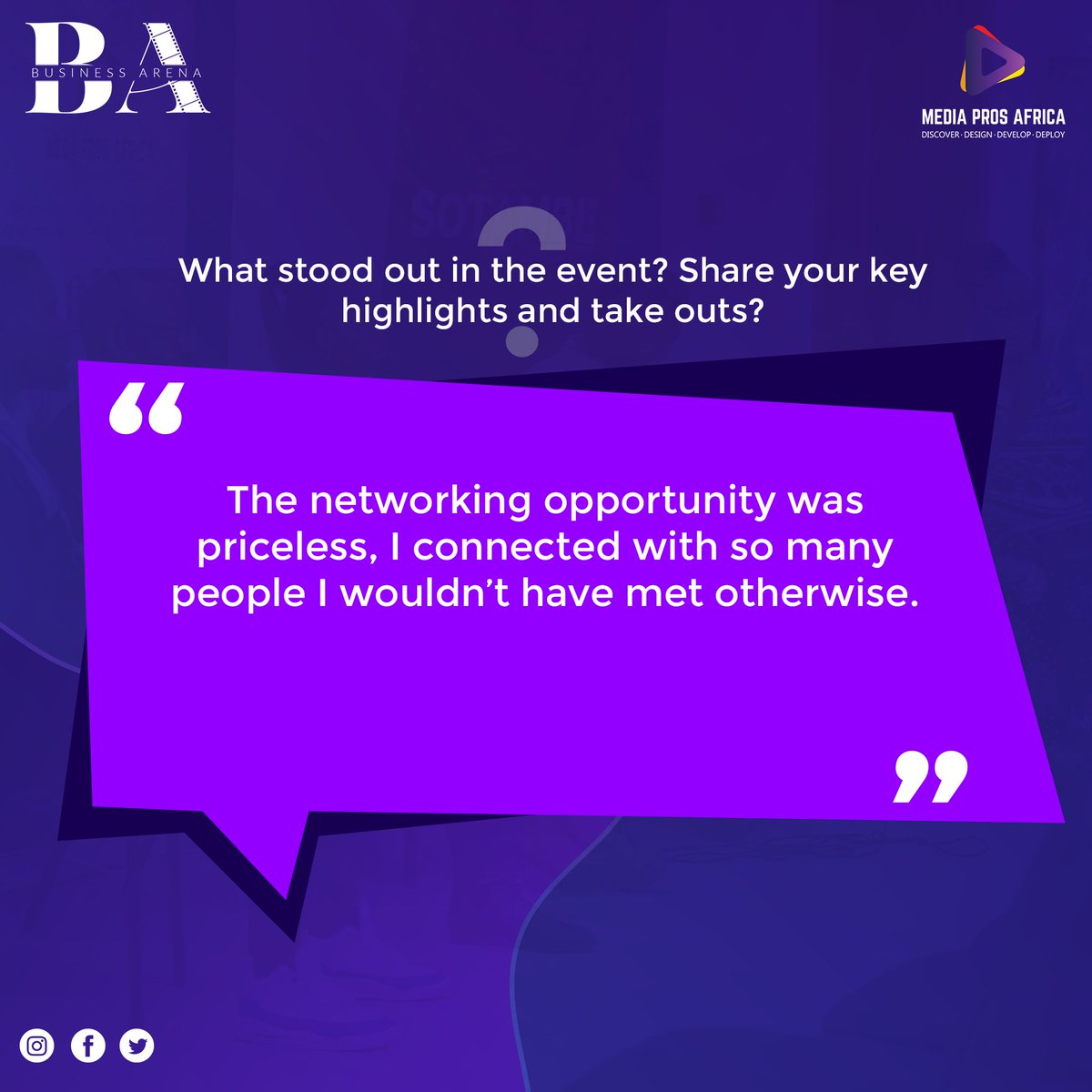 ArenaZamiff's tweet photo. We totally appreciate the amazing feedback from all of you who attended Business Arena Content Market.

Make plans and prepare for a bigger and better event next year
Here is why you shouldn't miss BA 2024?
The event is a great 
NETWORKING GALLORE 👥 https://t.co/eVKuhtRqah