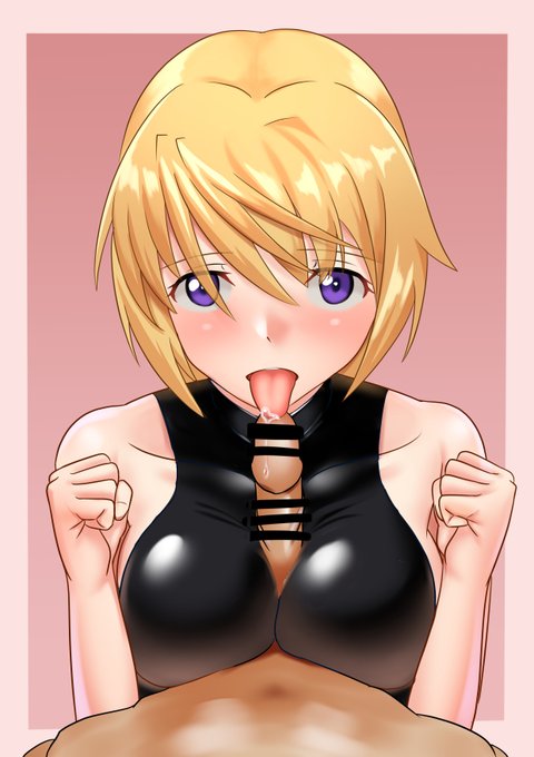 skeb納品しました!  
ISのシャルのご奉仕パイフェラを描かせていただきました。 