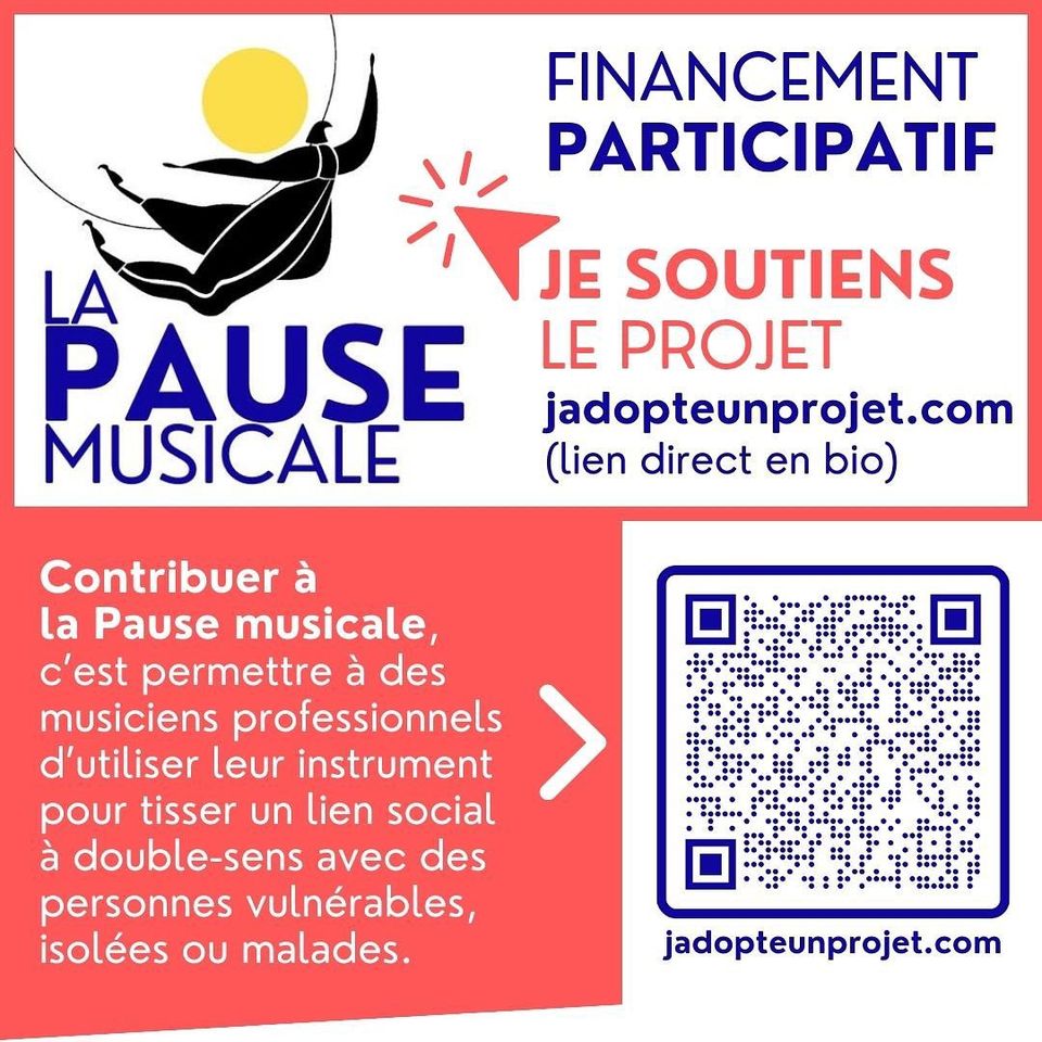 ✨@OrchestreOCNA lance un financement participatif pour le projet ' Pause musicale ' : un RDV musical pour créer du lien entre des personnes en situation de vulnérabilité ou d'isolement et les musiciens de l’orchestre. En savoir plus et contribuer 👉jadopteunprojet.com/decouvrez-les-…