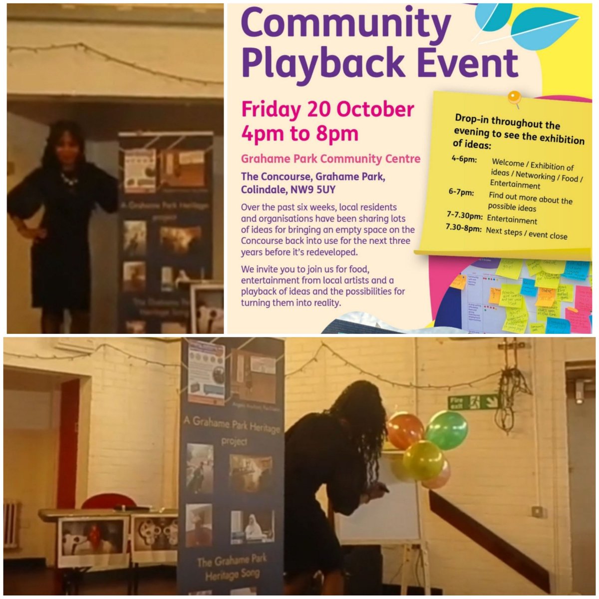 Great fun delivering a short Presentation & showcasing the Grahame Park Heritage project song at the #grahamepark re - imagined drop in event last Friday! Thank-u @BarnetCouncil @cct_colindale representatives 4 the invite. Thank-you to John Whelan 4 inviting me 2 do this project.