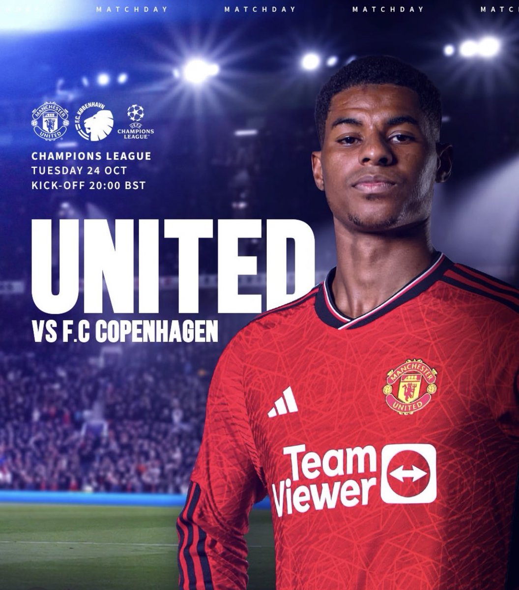 daWonderTweets's tweet photo. Manchester United vs F.C Copenhagen
8pm WAT 🔥🔥🔥

UEFA Champions League 
Group Stage 

#uefachampionsleague 
#UEFA 
#ManchesterUnited
#ManUnited 
#MUNC
#UCL https://t.co/f87fzi4Je4