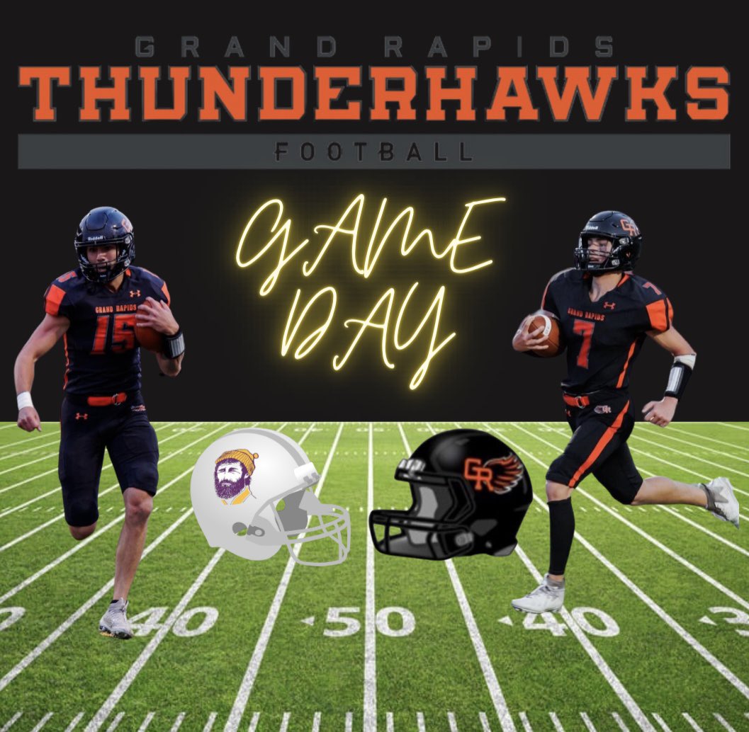 GAME DAY!  Today are the Section AAAA playoffs. The Thunderhawks will host the Cloquet Lumberjacks.  Kick off is 7pm! 🏈
#ComeOnNow