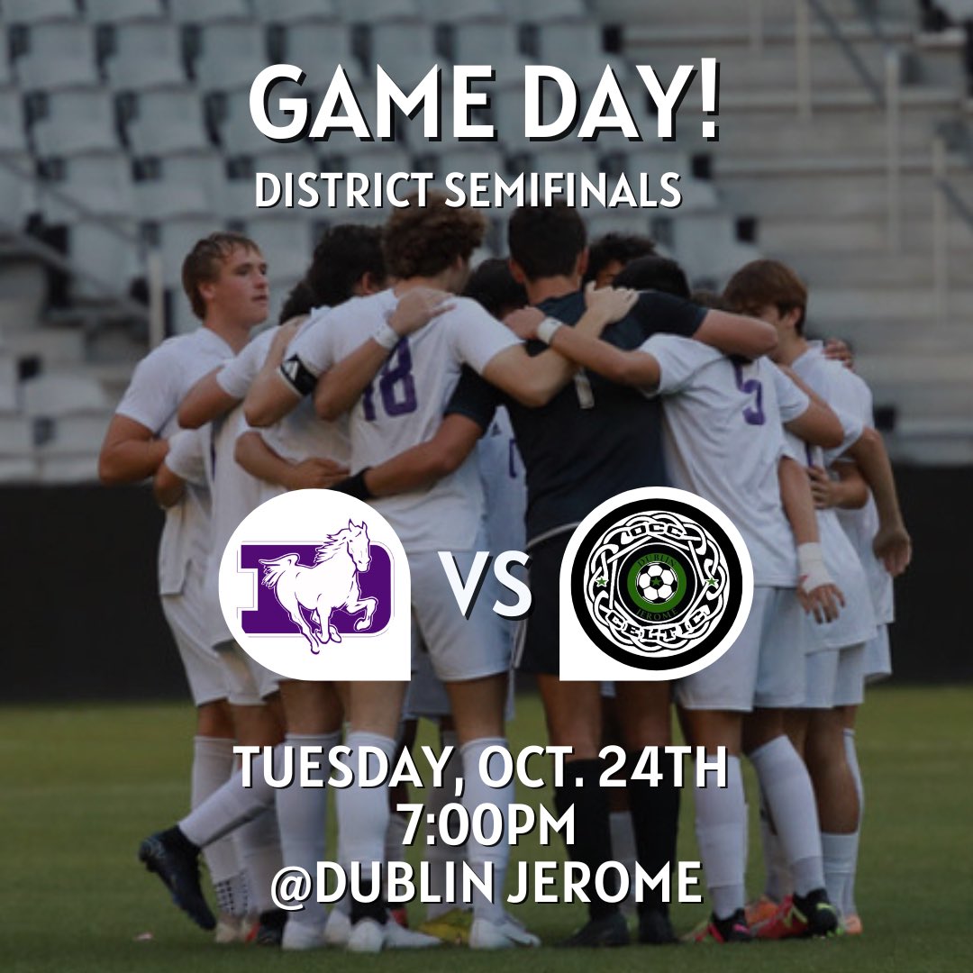 sfdboyssoccer's tweet photo. Round 3! The Stallions travel to Dublin Jerome tonight for a District Semifinal game. They’ll be trying to avenge last year’s district final loss against the Celts. It should be a good one!

🗓️ Tuesday, Oct. 24th
🕔 7pm
🆚 @DJHSboyssoccer
📍Jerome 
🎟️ $8 / $5 at https://t.co/I7vE9Fv2V4 ($10 at the gate)

#TomorrowIsNeverPromised
#PrideAndTradition