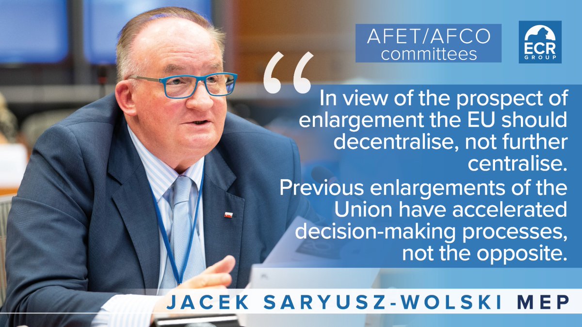 🇪🇺 'The theory that EU enlargement necessitates a deepening of the Union is based on false assumptions and is biased, both politically and ideologically.' 🗣 @JSaryuszWolski MEP objects to the idea of deeper EU integration in the view of further enlargement. @EPInstitutional…