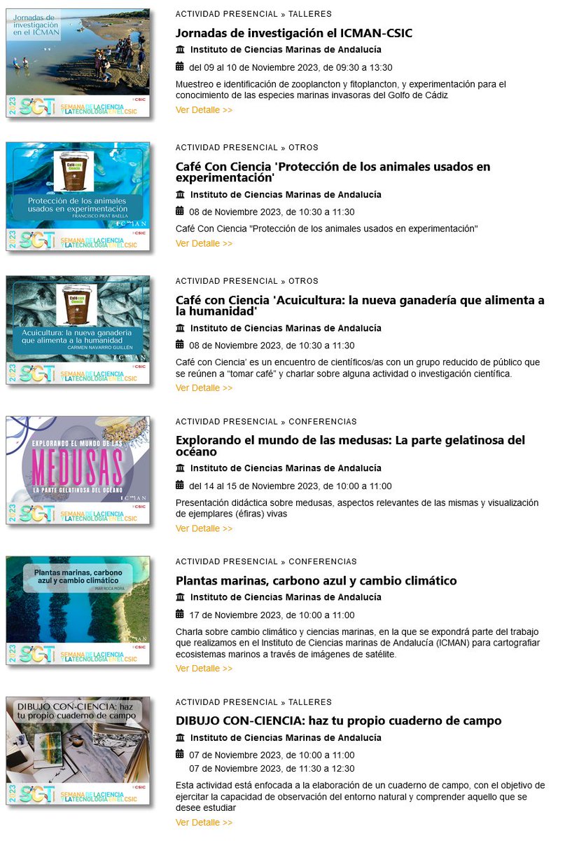 📢Os dejamos el enlace a las actividades programadas por el #ICMAN_CSIC para la Semana de la Ciencia y la Tecnología 2023.
🔗bit.ly/49hEqz0 
<a href="/CSICdivulga/">CSIC Divulga</a> 
<a href="/CSICAndalExtrem/">CSIC Andalucía y Extremadura</a> 
#SemanaCienciaCSIC