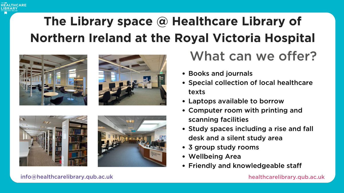 healthcarelib's tweet image. The library is a great space to come and study. Take a look at the support and facilities offered @healthcarelib at RVH

#KnowYourLibrary 

@BelfastTrust @setrust  @NHSCTrust @WesternHSCTrust @SouthernHSCT @HSC_NI