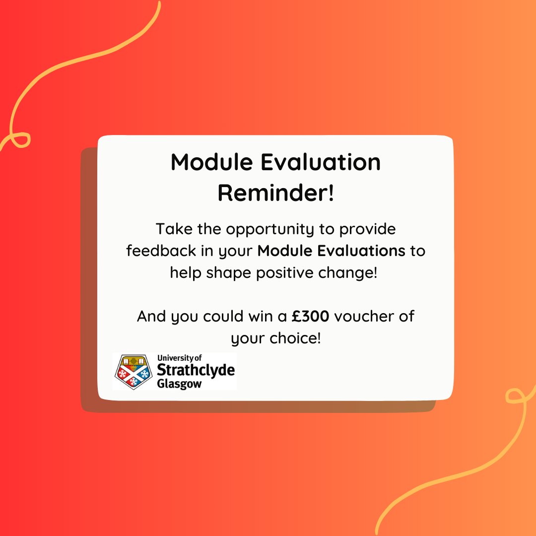 We have evaluations closing this week, with others set to open soon, so keep an eye out for emails from Student Surveys in your student inbox!

Check out the link below, which will take you straight to your module evaluations page😊

app.campsite.bio