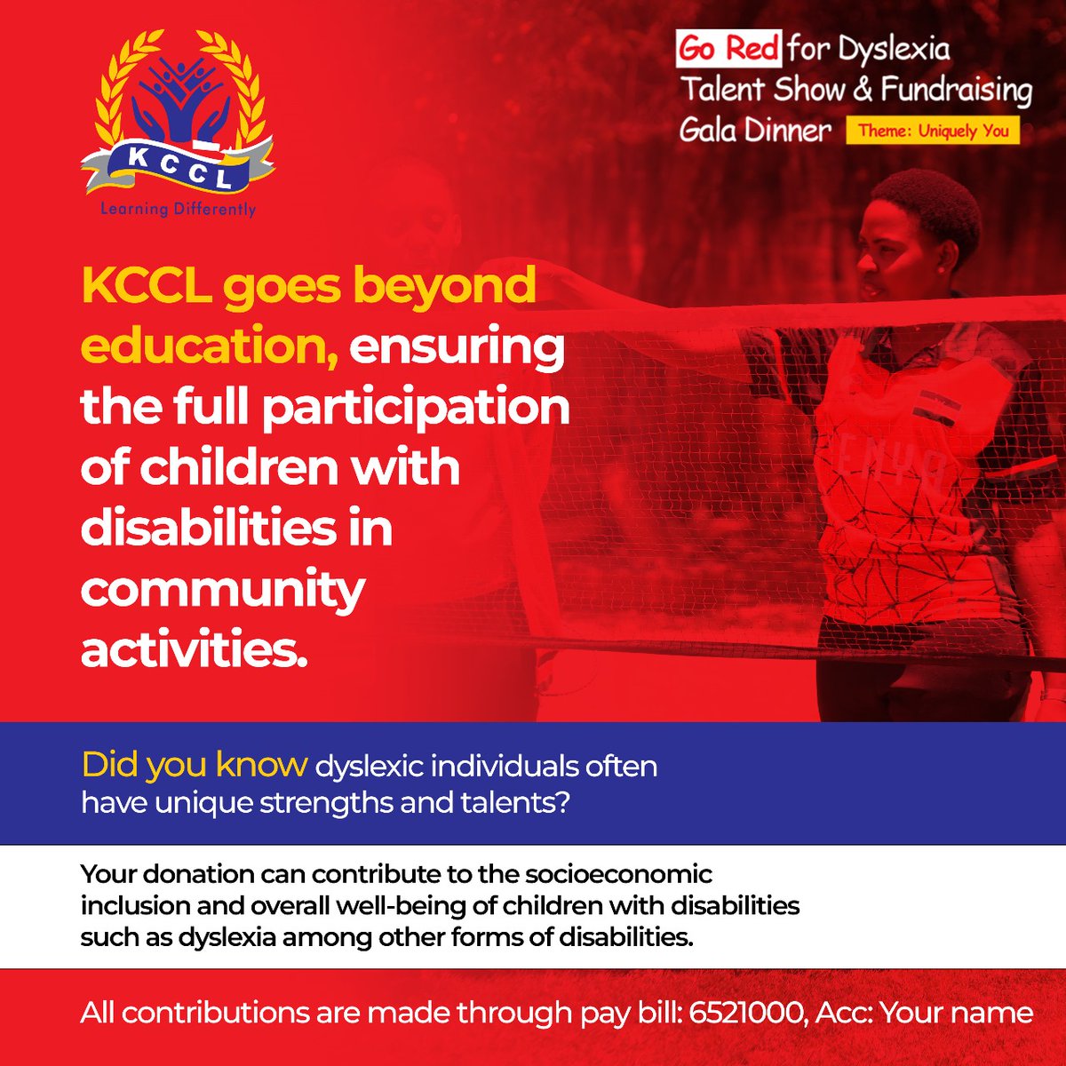 NiWainaina_'s tweet photo. There are not so many spaces for children with special needs. @KCCLkenya goes beyond education, it ensures the full participation of children with disabilities in community activities.
Your donation can make a difference.
Paybill: 6521000
Acc: Your Name
#SupportKCCL https://t.co/SkbtiBCIwZ