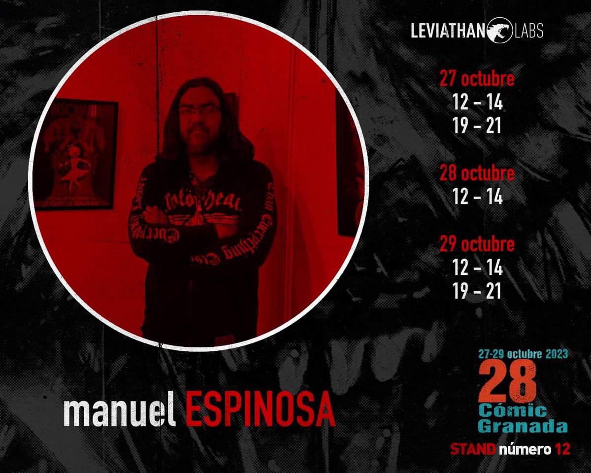 joseluisvidal68's tweet photo. Aquí tenéis nuestros horarios de firmas en el Salón del Cómic de Granada, donde os esperamos con muchas sorpresas!
@cimmeri0 @LabsLeviathan @MassimoRosi15 #yara #barbarianking #buddies #locust #giallo #vietnamhorror https://t.co/dQJq2n06Ab
