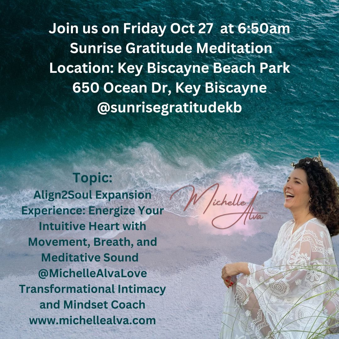 AnaATootle's tweet photo. Come to the last Sunrise Gratitude of 2023 this Friday when the amazing @michellealvalove will be sharing an Align2Soul Breath-Heart Expansion experience … Energize Your Intuitive Heart and Chakras w Ecstatic Dance, Tantra and Sound Healing for a fun and playful meditation https://t.co/oz28vfgBpE
