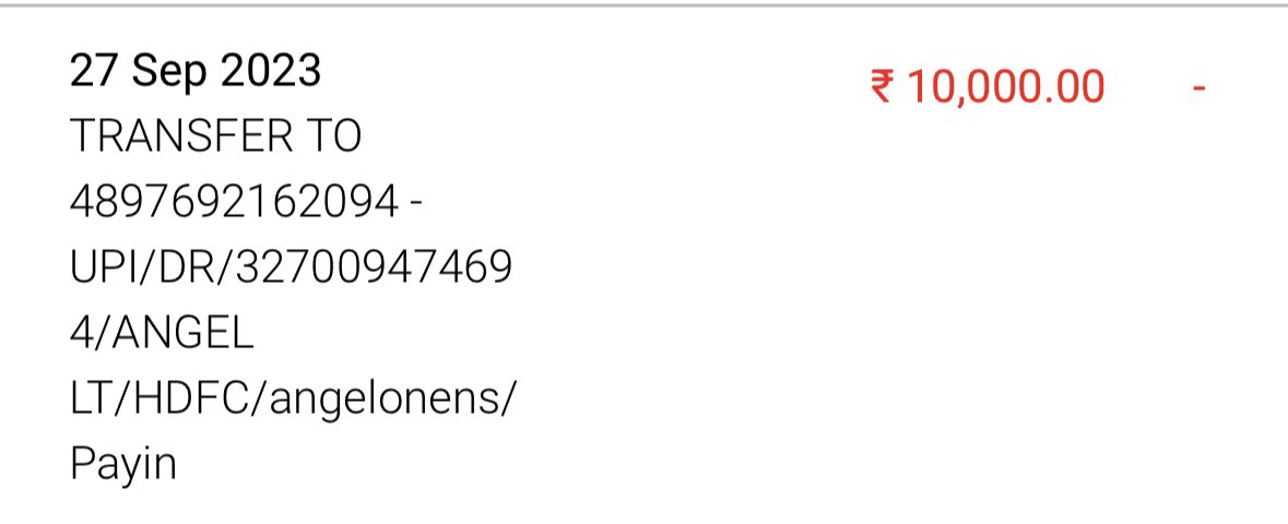 bot_XnX's tweet photo. With due respect, The ceo of AngelOne I would like to inform you that on 27th of September i have done a payment of Rs10000 in your platform @AngelOne for adding funds ref no(327009474694) after 2 3 complaints your executives told me to contact my bank (SBI) so on 3oct I raised a https://t.co/KSJvK0nV3f