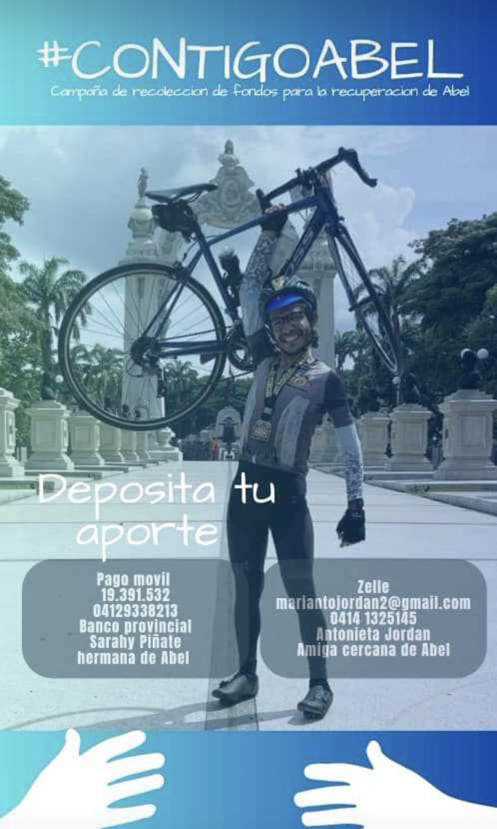 Abel es un amigo que me inspiró a iniciar con el ciclismo, e incluso me ayudó a elegir mi bici.

Hace pocos días tuvo un accidente rodando y requiere de nuestro apoyo. 

Hagan RT si pueden y aporten también si pueden. 

Recupérate pronto atleta.