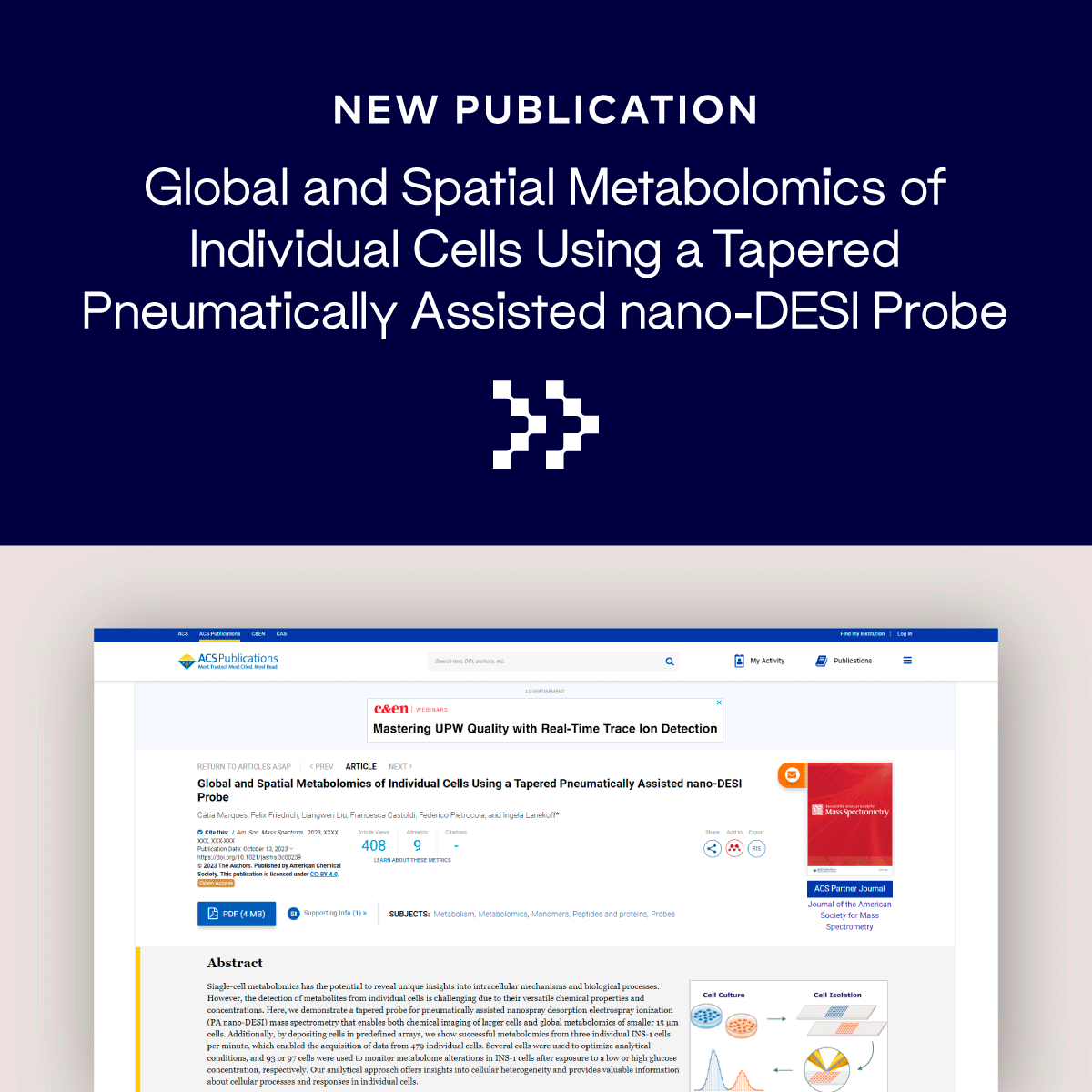 Cellenion's tweet photo. *** NEW PUBLICATION ALERT 📢 ***
To read the publication, visit: https://t.co/JRGjiKVMtd
#singlecell #metabolomics #cellenONE #scientificpaper
@UU_University @karolinskainst https://t.co/iwafyEeYX2