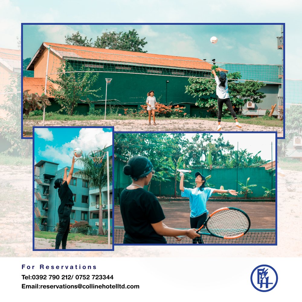 CollineHotelLtd's tweet photo. Your body goals aren't goals unless you put in the work. Come join our weekly Outdoor Lawn Tennis, Table Tennis and Volleyball sessions. #LawnTennis #TableTennis #VolleyBall #CollineHotelLtd #Exercise

For Reservations: - 0752723344 or Email: - reservations@collinehotelltd.com https://t.co/PhDgw1vzrY