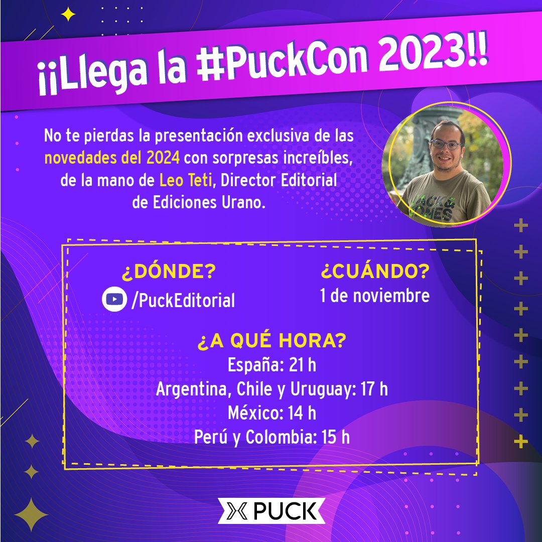 Puck_ed's tweet photo. Os traemos una NOTICIA que os hará chillar🔥
¡El 1/11 habrá una nueva edición de la #PuckCon con @leonelteti !
Vais a tener la oportunidad de conocer las novedades EXCLUSIVAS que os esperan este 2024! 😱 Además, sorpresas y portadas que nunca antes habéis visto😏
¡Apuntad! 👀 https://t.co/fLJIGV7t5b