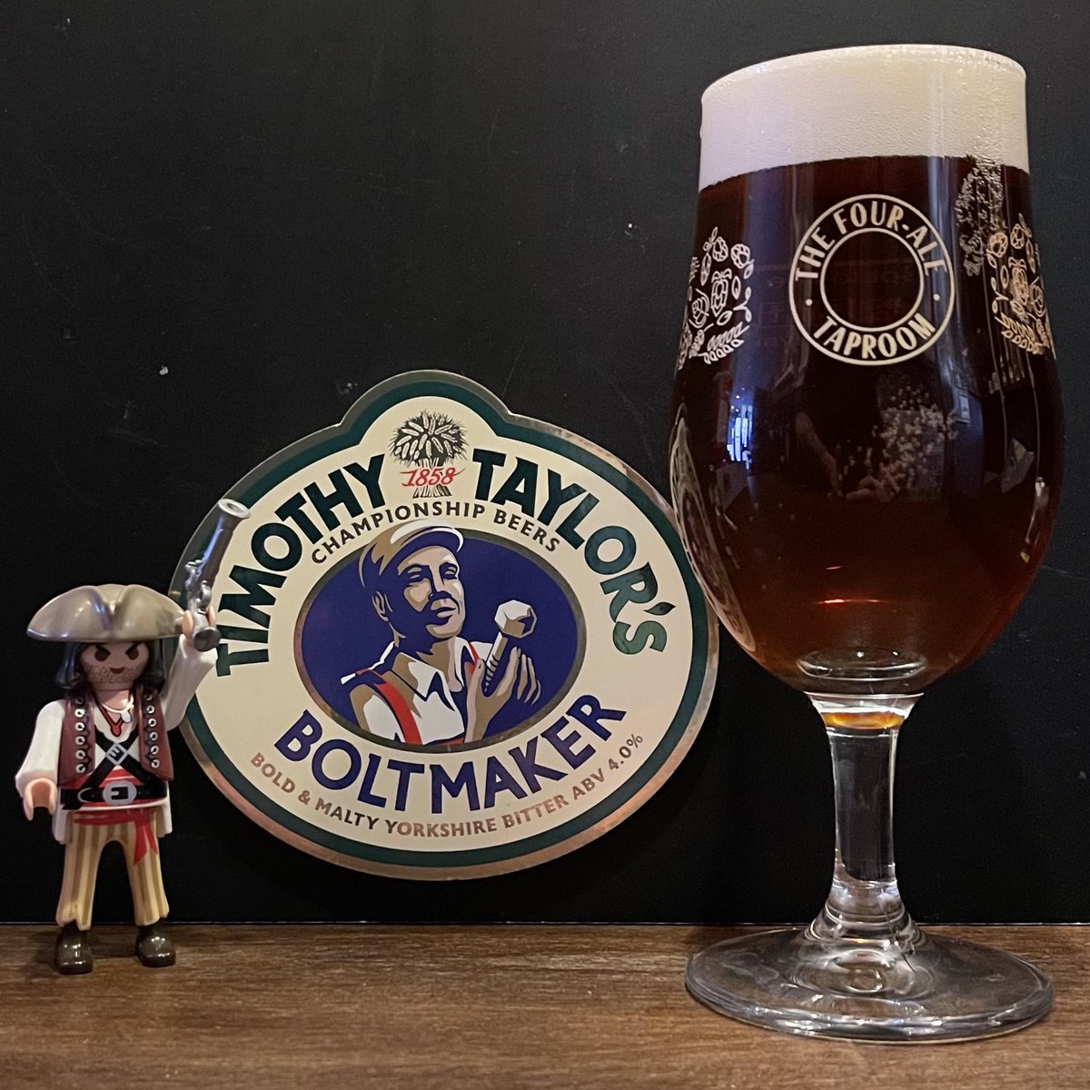 Perfectly conditioned Boltmaker - it takes a little longer with <a href="/TimothyTaylors/">Timothy Taylor's Brewery</a> casks but worth the wait

On tap 2 from 3pm today 

#Teamfourale #beer #craftkeg #craftbeer #fourale #craftbeerbar #gosport #stokeroadgosport