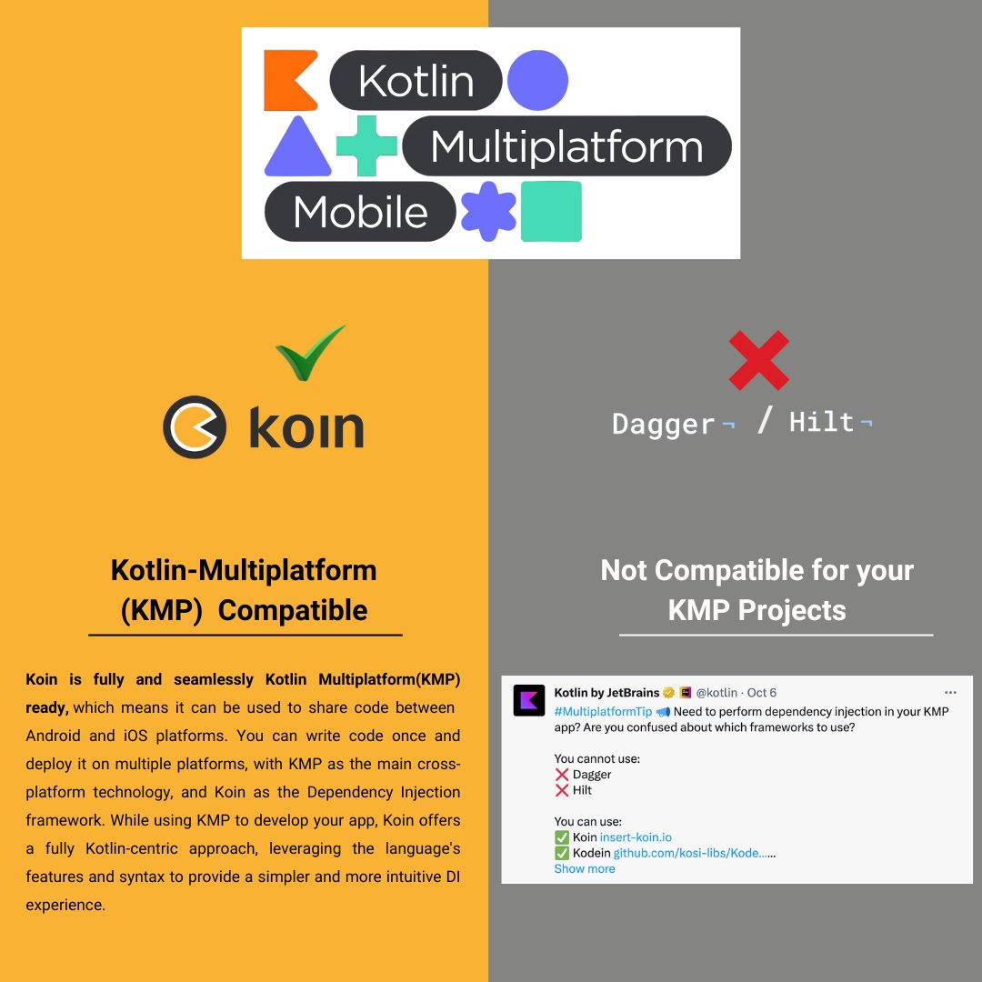 Kotzilla_io's tweet image. 🔍Looking for an effortless way to handle #dependencyinjection in #Kotlin Multiplatform #KMP? @insertkoin_io has got you covered 🔥
blog.cloud-inject.io/koin-for-kotli…