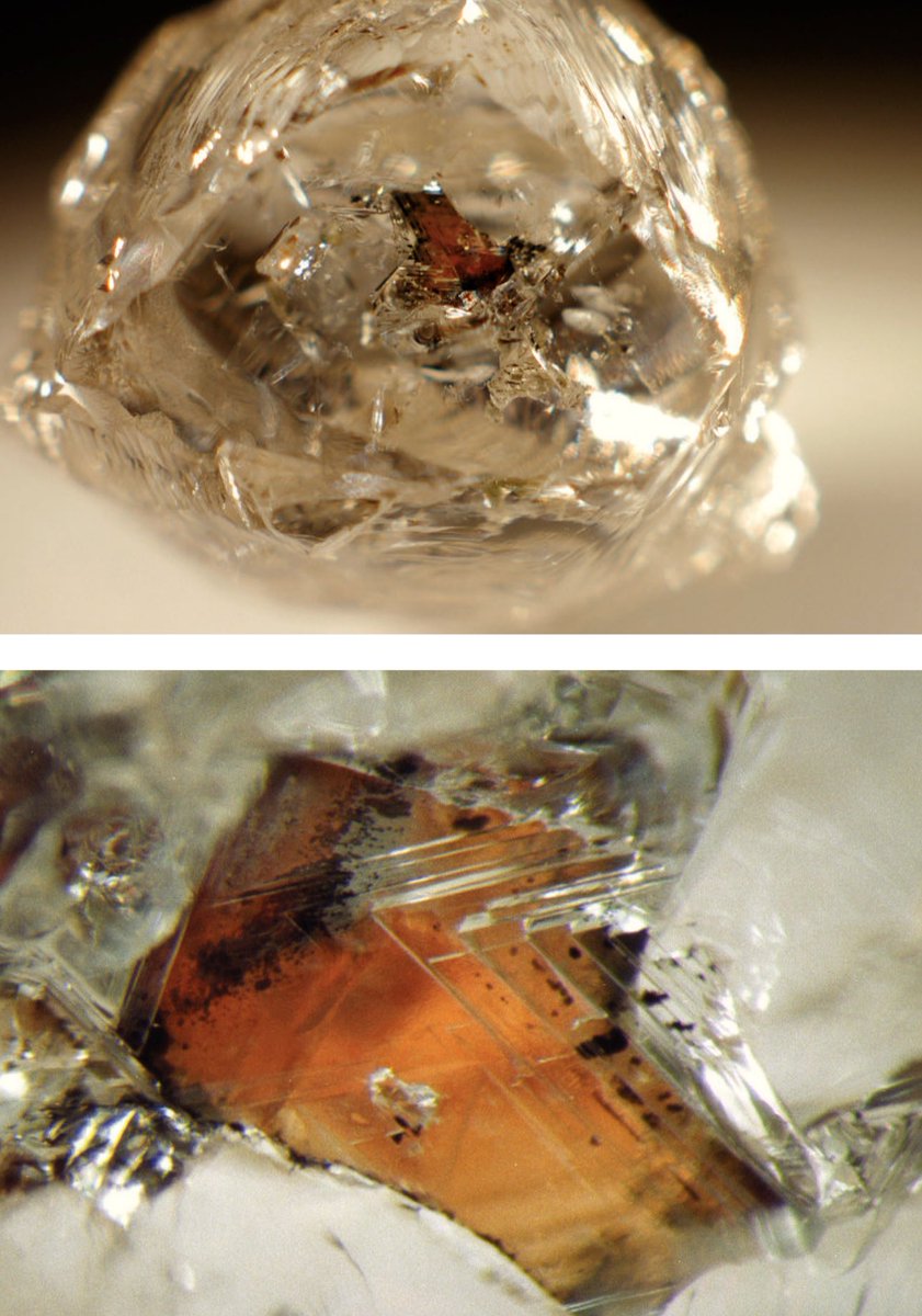 EquityDiamond's tweet image. #KnowYourDiamonds
#Diamond #Inclusions

Crystal inclusions in diamonds are tiny crystals of other minerals that are trapped inside the diamond as it forms deep beneath the Earth's surface. 

These inclusions can be a variety of different colors and sizes, and they can be visible