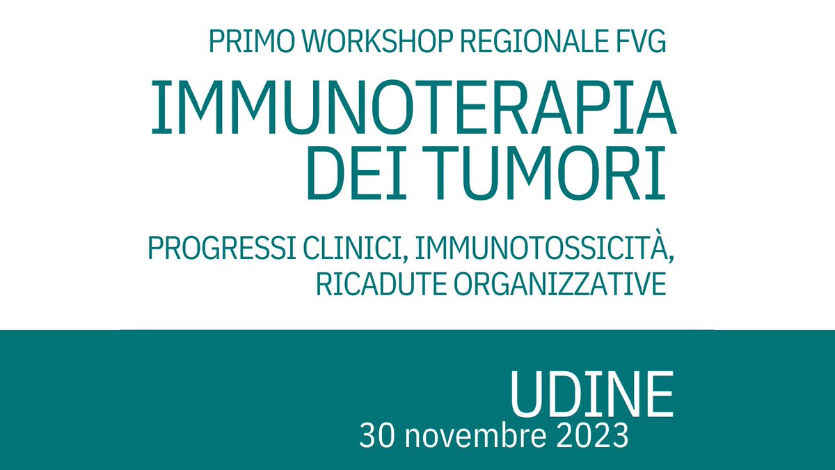 AsugiFVG's tweet photo. #CorsoECM
Immunoterapia dei tumori
📍 30 novembre 2023 - Sala Polifunzionale - Ospedale Santa Maria Maria della Misericordia, Udine
per saperne di più 👉 https://t.co/ISyZ6W8dfS https://t.co/BI2qPK9AkJ