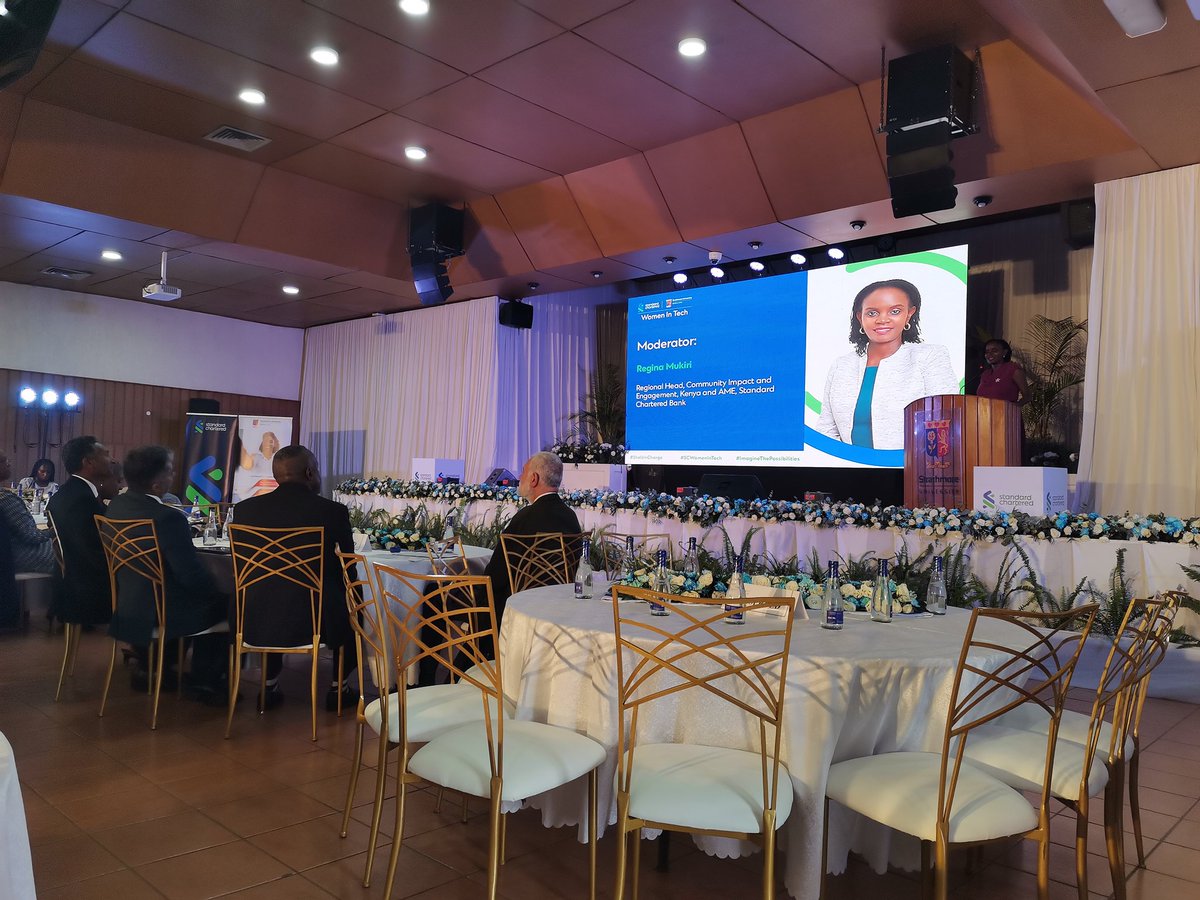 nairobinow's tweet photo. Good afternoon from Strathmore University, @StrathU.
Here for the @StanChartKE Women in Tech (#SCWomenInTech) Cohort 6 Award Ceremony.
In attendance, @StanChartKE CEO, Kariuki Ngari (@kariuki_ngari) & Strathmore University VC, @VinceOgutu.
#SheIsInCharge #imaginethepossibility https://t.co/NtuBruaRc8