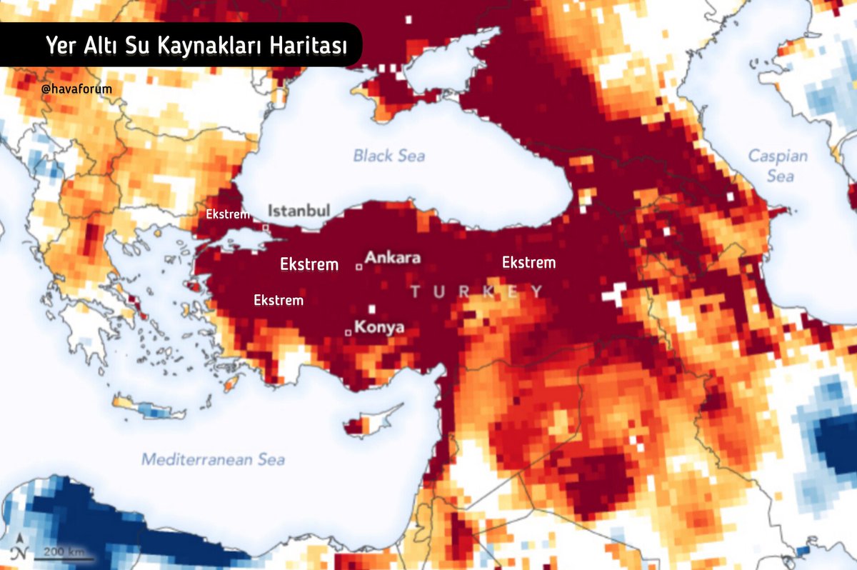 Her şeyi tüketiyoruz. Kuvvetli kuraklık var. Yer altı su kaynaklarımız kırmızı alarm veriyor... Haritaya baktığımızda 'ekstrem' boyutta bir kuraklık ve yer altı su sorunu yaşıyoruz. Ama halâ çılgın/kontrolsüz su tüketimi var. Örneğin, İstanbul dün yine 3 milyon ton su kullanmış!