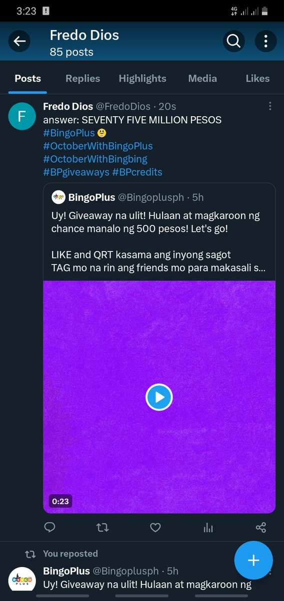FredoDios's tweet photo. @Bingoplusph answer: SEVENTY FIVE MILLION PESOS
@BigOctoberlovel
@jo_bita92866
@ma1208an
@mainernimaine
@MengJing44
@NicolasSamanth2
#BingoPlus
#OctoberWithBingoPlus
#OctoberWithBingbing
#BPgiveaways #BPcredits https://t.co/mpWCdwIV8M