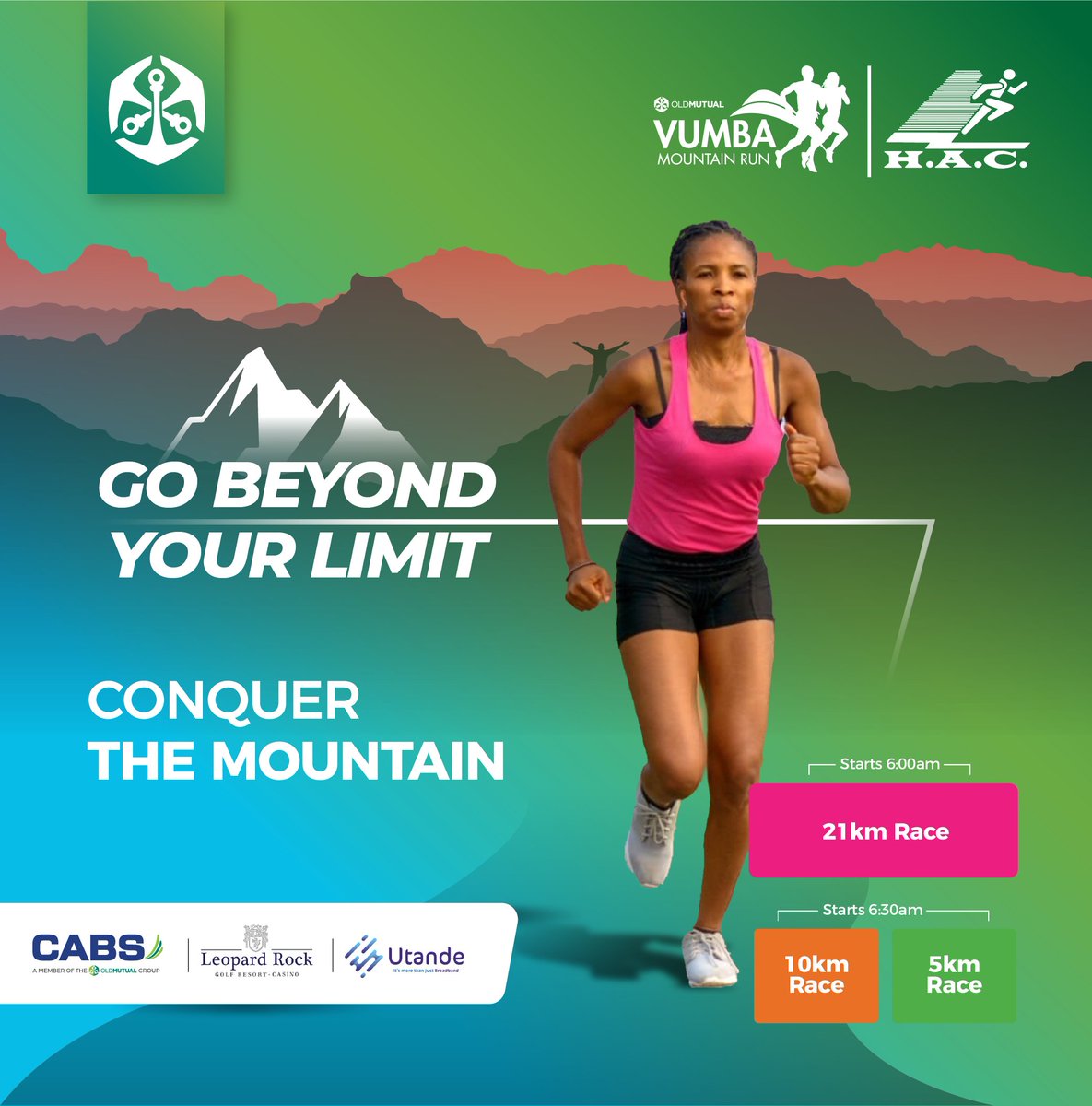 OldMutualZW's tweet photo. Bib collection for the Vumba Marathon is on Wednesday, 25 and Thursday, 26 October between 8 a.m. and 4:30 p.m. at CABS Centre Mutare.
Conquer the mountain and push yourself beyond your limit with the Vumba Marathon!
#GoBeyondYourLimit https://t.co/KoooAfD6NF