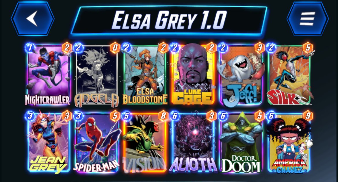 RodideBoer's tweet photo. Infinite in 156 games in 3 weeks.
Elsa played the biggest role.
Most played decks: Elsa Move at the start; Elsa Grey did the heavy lifting at the end.
Jean Grey is a sleeper; great card in the right deck.
@snapjudgecast @MarvelSnapZone @MARVELSNAP https://t.co/G0GU8mUt2C