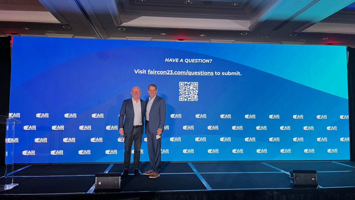 Quantify_Risk's tweet photo. Last week the @FAIRInstitute hosted the 2023 edition of their Conference in Washington, D.C. . 
There were loads insightful sessions with business leaders in Cyber Risk Quantification about the new SEC regulations, best FAIR practices and generative AI. https://t.co/FcJqdUComo