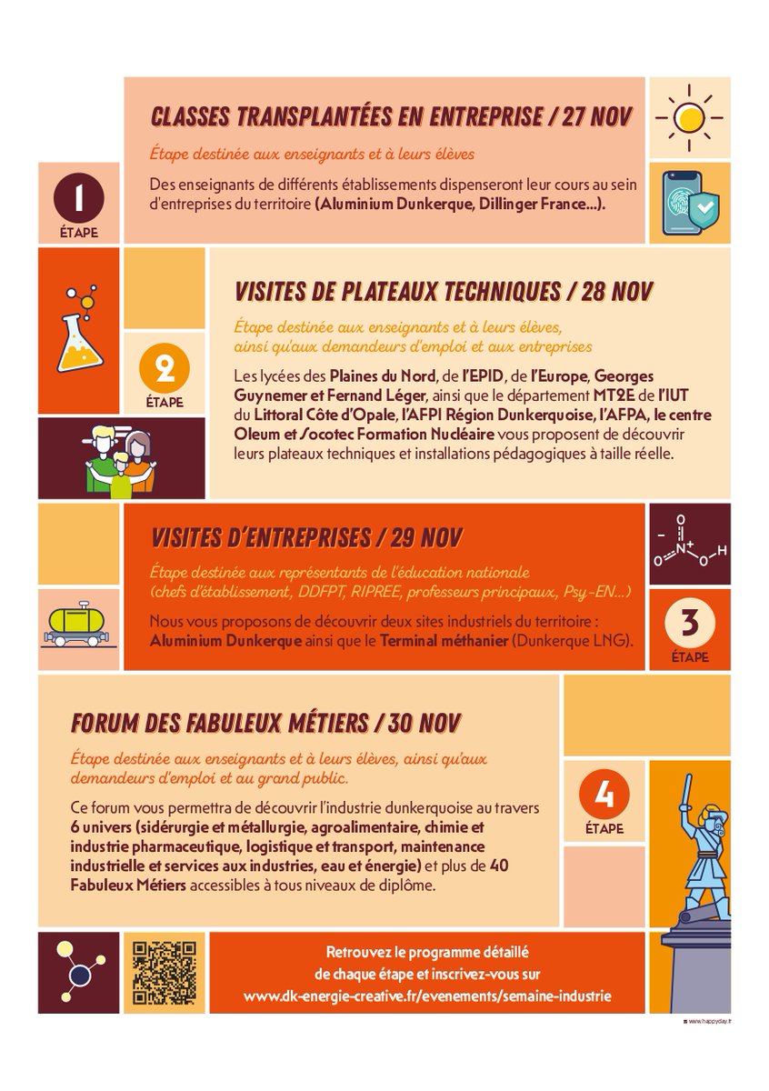 Les "4 jours de l'industrie" sont de retour à Dunkerque. Un événement à ne pas manquer pour s’informer et renforcer ses connaissances sur l’activité industrielle. Des visites enrichissantes  des experts passionnés, des découvertes instructives, tous seront au rendez-vous !