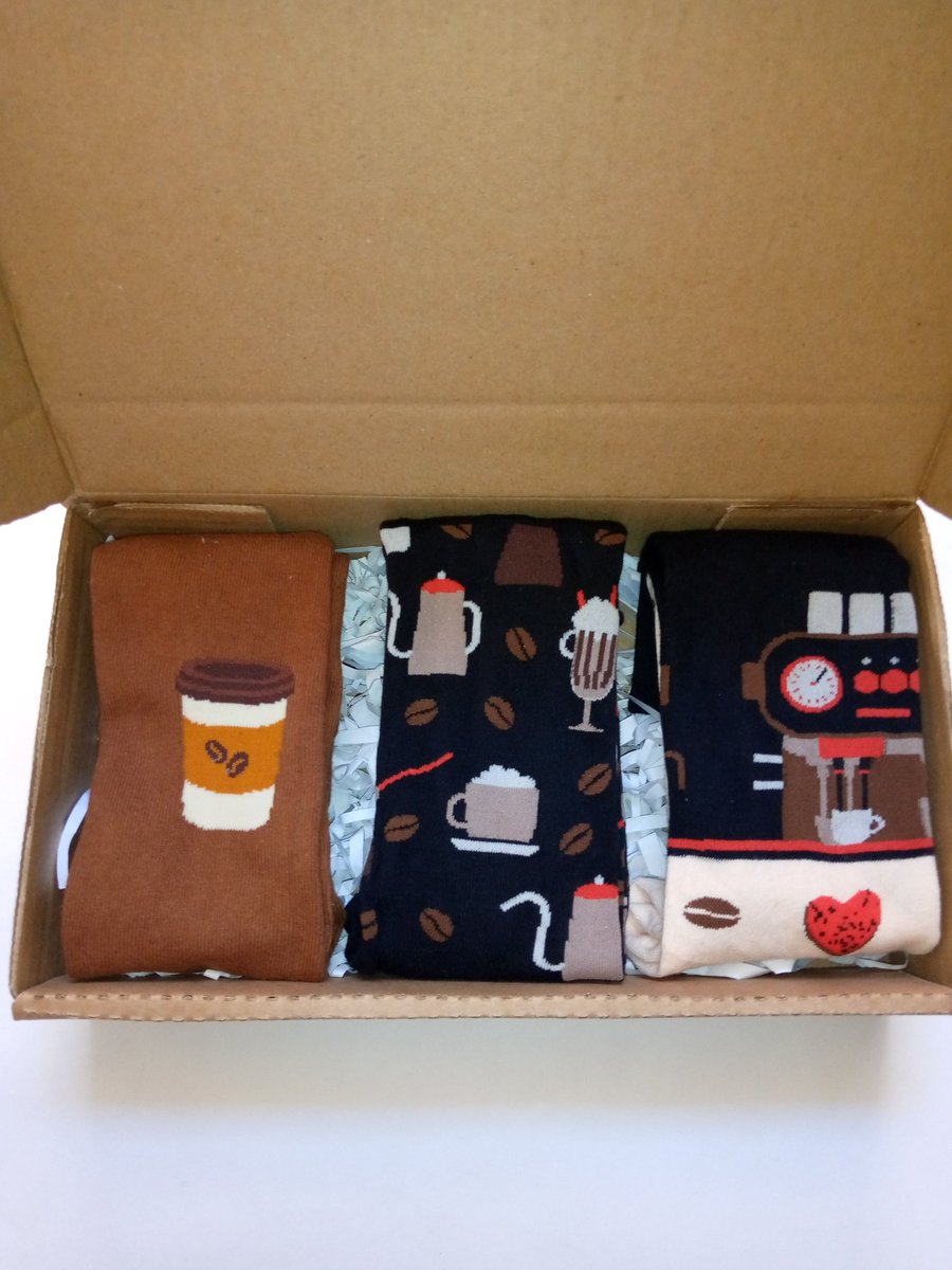 whitegiftco's tweet photo. Start your day right with a brewed cup of coffee socks
#uot #coffeesocks #cutesocks #uotMarketDay #foodsocks https://t.co/4FYgCq2PPm