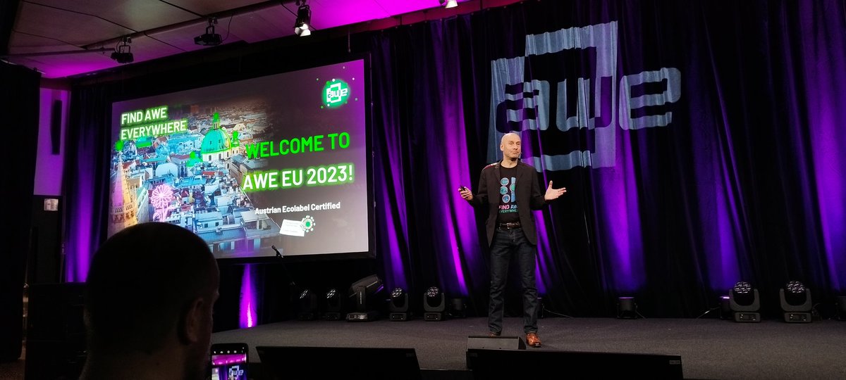 AWE EU 2023 started. Two days full packed with everything XR and interesting conversations. #AWE23