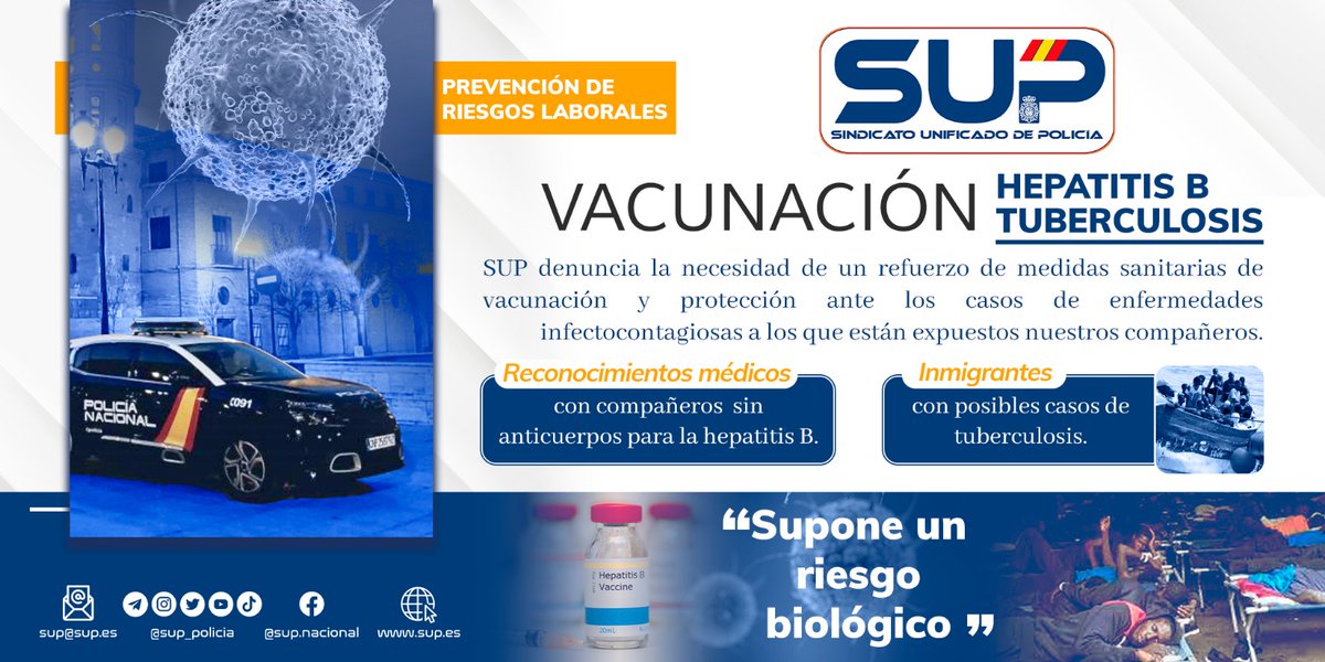 Las #MedidasSanitarias deben ampliarse con medios de protección profiláctica y un refuerzo en #Vacunas
Motivos⤵️
Detectado ausencia de anticuerpos de #HepatitisB en reconocimientos médicos a #Policías
Brote de #Tuberculosis en migrantes llegados a #Canarias
Registramos peticiones…