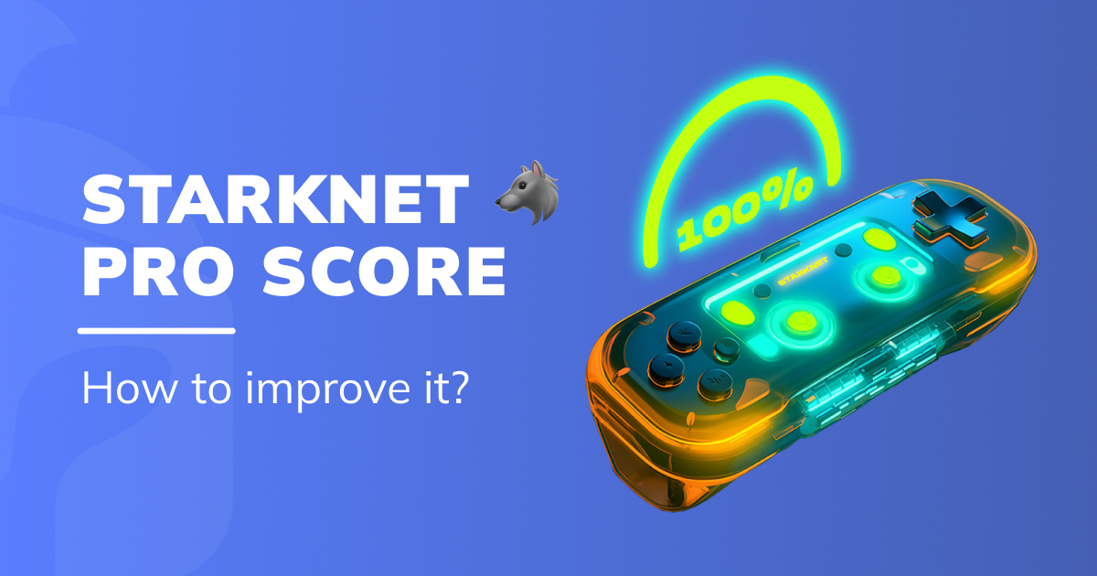 Dreamed of effortlessly monitoring every move on Starknet? 🔍

Experience a comprehensive snapshot of your transactions amidst the elite Starknet dApps thanks to the Starknet Pro Score 🐺

Unravel this exclusive Braavos feature and witness its game-changing impact 👇
