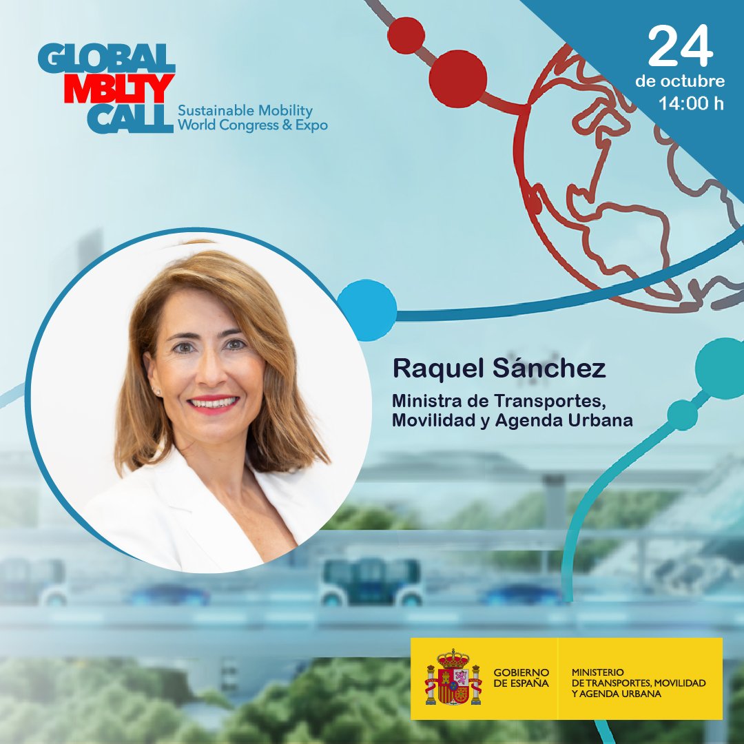 Ministerio Transportes y Movilidad Sostenible (@transportesgob) on Twitter photo 📍Comienza #GlobalMobilityCall23, la feria internacional de movilidad sostenible
3⃣ intensas jornadas que contarán con una gran representación del Ministerio y sus empresas.
🗣️A las 14:00h, participará en la inauguración la ministra <a href="/raquelsjimenez/">Raquel Sánchez</a>
No te pierdas nada en este🧵 📍Comienza #GlobalMobilityCall23, la feria internacional de movilidad sostenible
3⃣ intensas jornadas que contarán con una gran representación del Ministerio y sus empresas.
🗣️A las 14:00h, participará en la inauguración la ministra <a href="/raquelsjimenez/">Raquel Sánchez</a>
No te pierdas nada en este🧵
