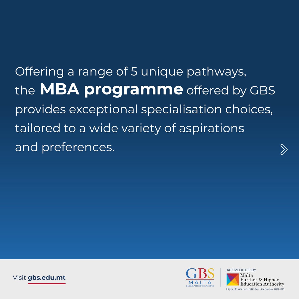 GbsMalta's tweet image. Explore the path to your dream career with GBS Malta&apos;s specialised MBA programmes!
At GBS Malta, we&apos;re here to help you reach your career goals.

Take the first step and apply now to explore exciting opportunities: brnw.ch/21wDNwy

#GBSMalta #MBAProgrammes