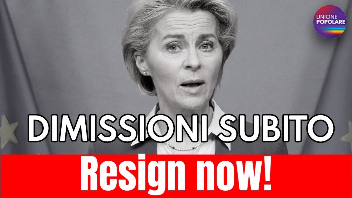 Abbiamo lanciato una petizione internazionale per chiedere le dimissioni di #UrsulaVonDerLeyen, il cui sostegno incondizionato a #Israele è stato persino criticato da una lettera di 800 funzionari UE. 
È ora di mettere in discussione la sua leadership. 

#UrsulaResign firmate⤵️