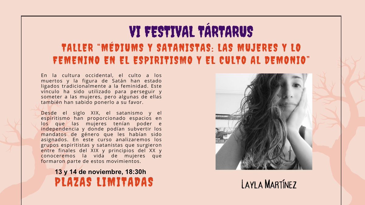 No se nos ocurre mejor plan para la #spookyseason que inscribirse en este interesante taller.
✅ Gratuito y online
✅ Plazas limitadas.

forms.gle/zuwBUpyaRj9X6x…