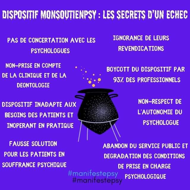 Halloween approche,💀🎃 voici l’illustration de la recette magique pour réussir un brillant ✨ échec. Bravo <a href="/Sante_Gouv/">Ministère de la Santé</a>  pour ce cuisant échec qu’est le dispositif #MonSoutienPsy boycotté par 93% des psychologues français. Et oui <a href="/ThomasFatome/">Thomas Fatôme</a>, ce n’est rien d’autre qu’1 échec.