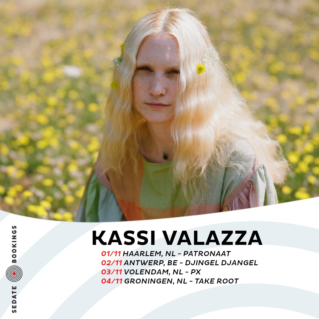 SedateBookings's tweet photo. Kassi Valazza tours across the Benelux, starting next week: https://t.co/DyCC6pZxts
01/11: Haarlem, NL - Patronaat Haarlem
02/11: Antwerp, BE - Djingel Djangel
03/11: Volendam, NL - PX
04/11: Groningen, NL - TakeRoot festival
#kassivalazza
#justgetmetotheshow https://t.co/1xYeO9AZZm