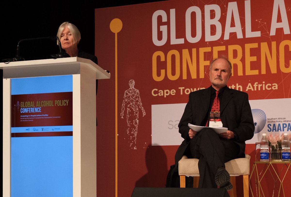Now underway in Cape Town, the Global Alcohol Policy Conference. Opening by GAPA Chair, Sally Casswell #GAPC2023